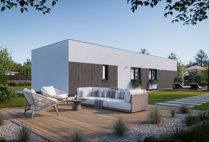 Adosado doble con piscina - vista aérea